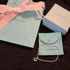 Authentic Tiffany & Co. Open Heart Bracelet